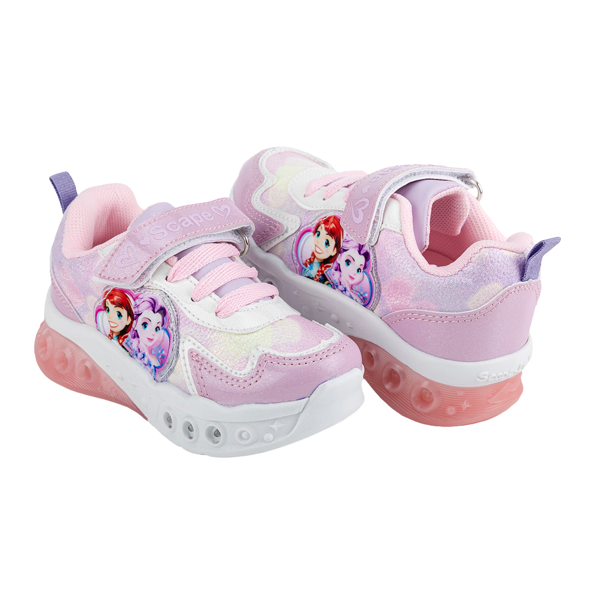 Tenis Luz Led Frozen Casuales Niña Scape 06301