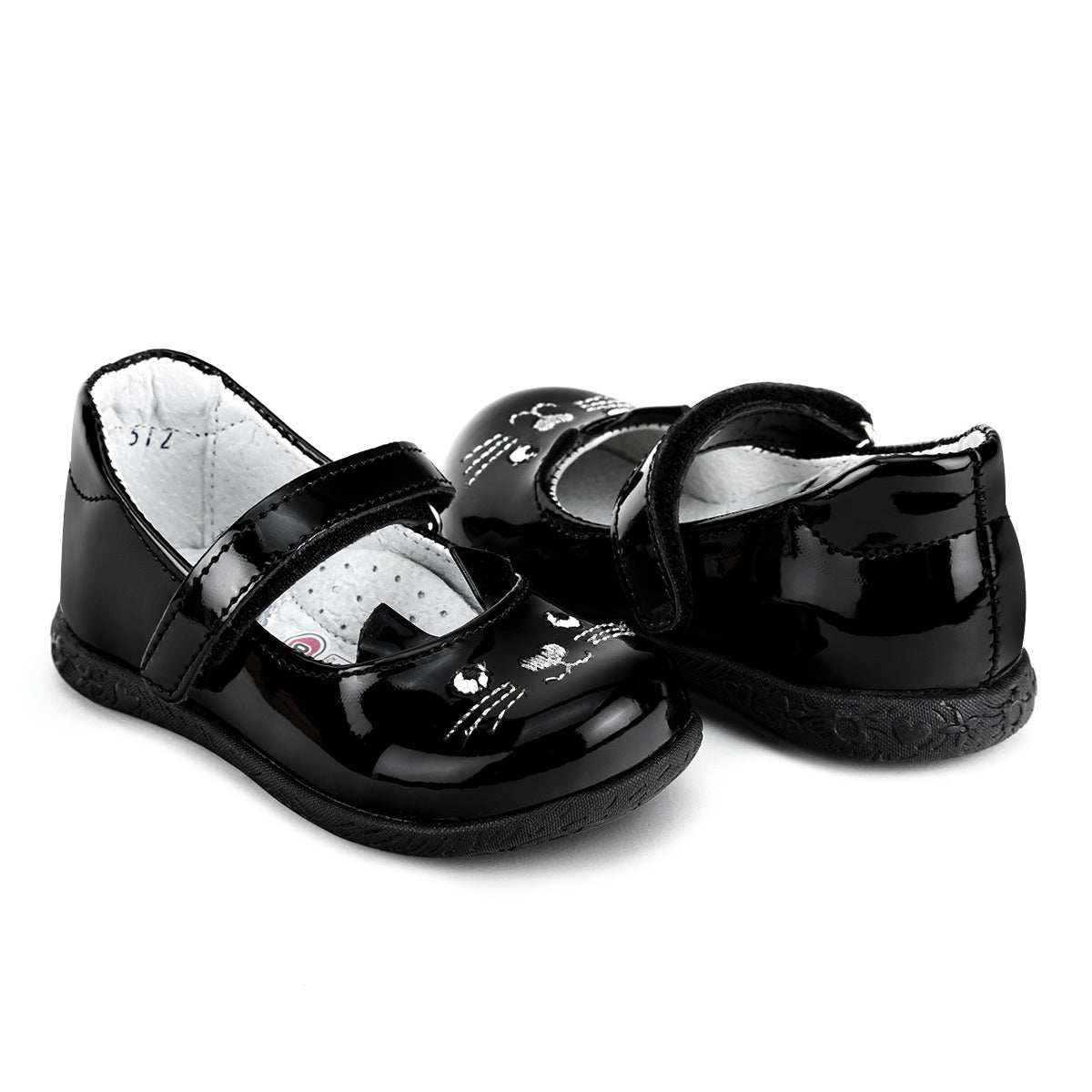 Zapato Charol Velcro Gatito Lucho 04359