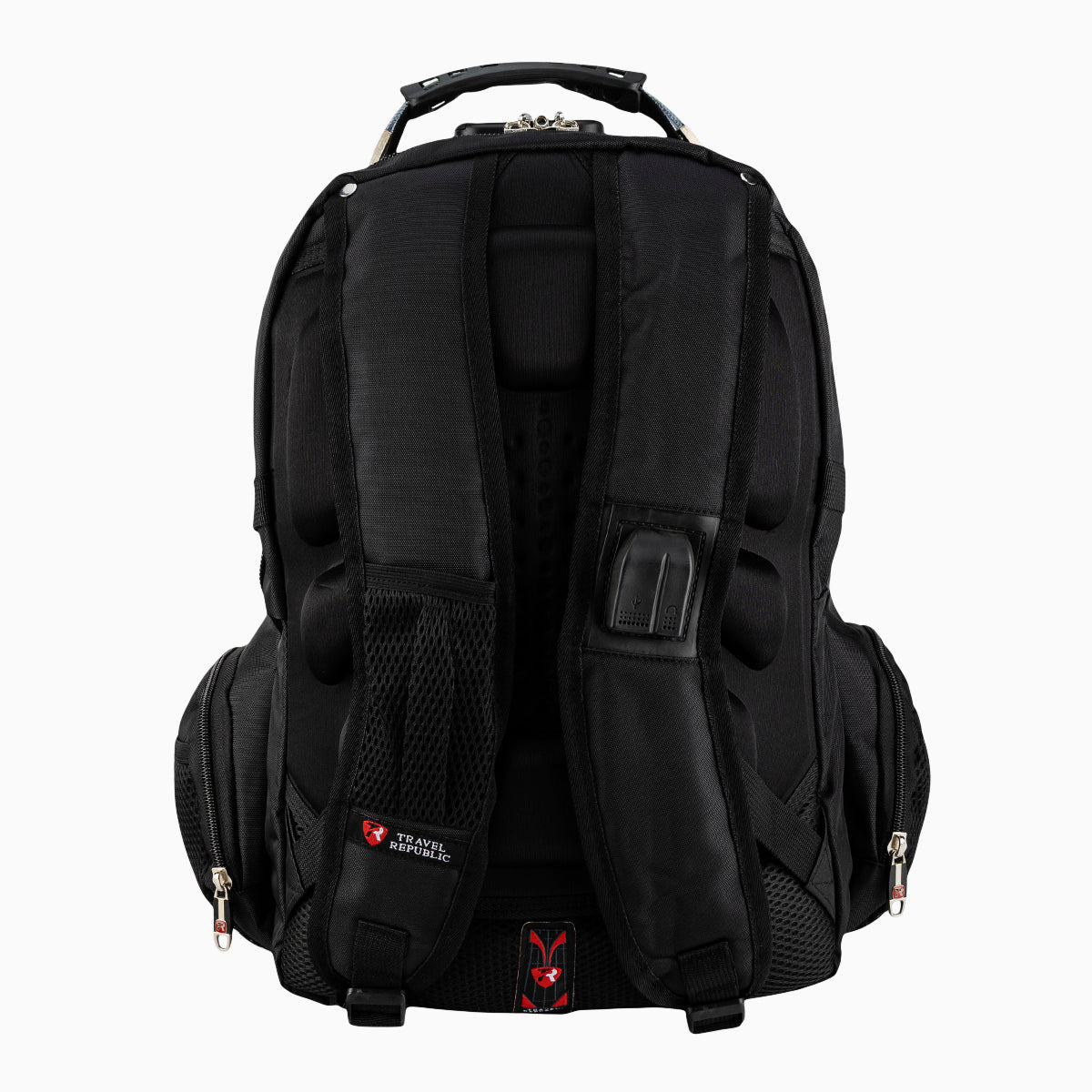 Mochila escolar color negro con azul