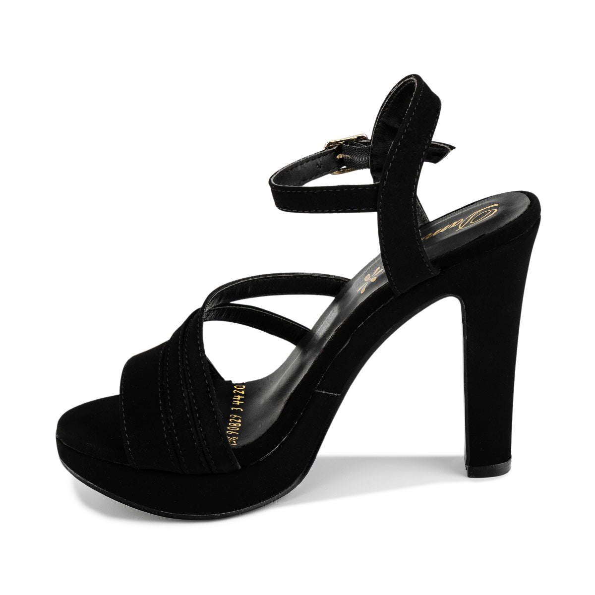 Zapatilla Abierta Negra Tiras Para Mujer Damita 05206