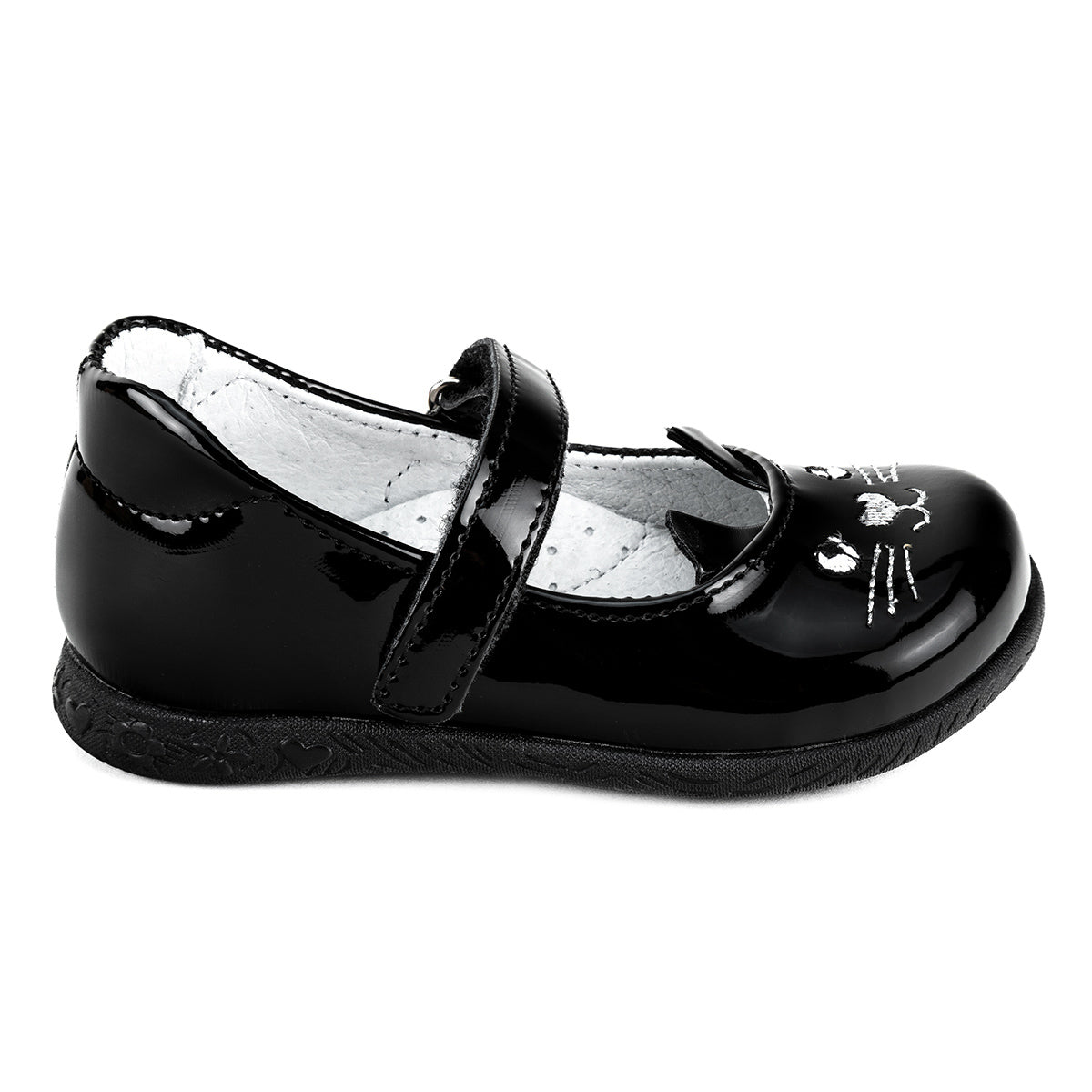 Zapato Charol Velcro Gatito Lucho 04359