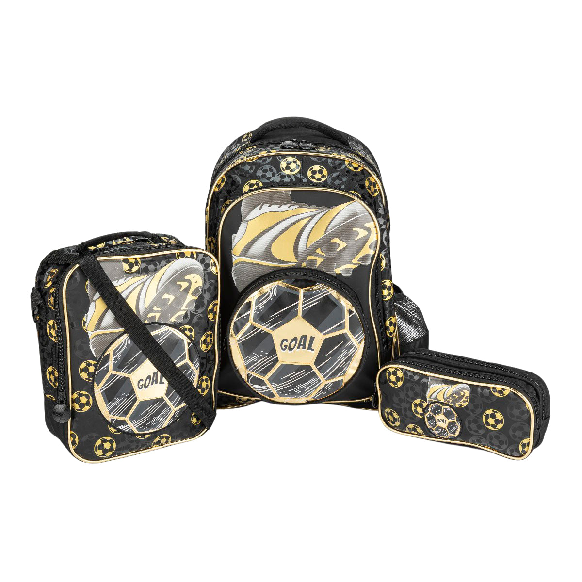 Set Mochila Lonchera Lapicera Balón Escolar 06064