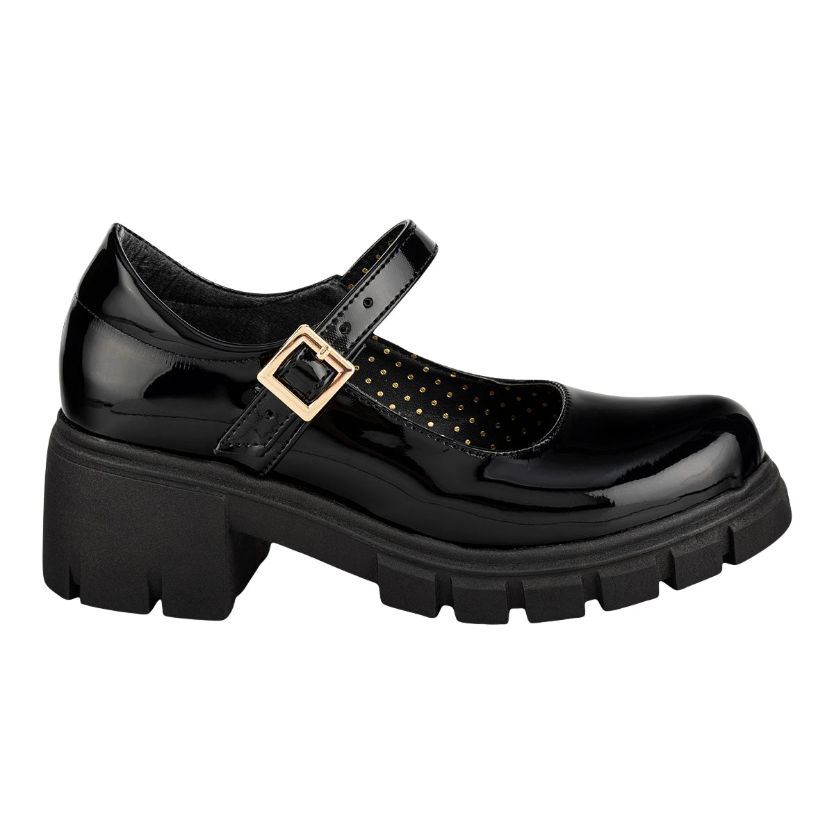 Zapato Escolar Tacón Mary-Jane Dama Happy Shoes 07427