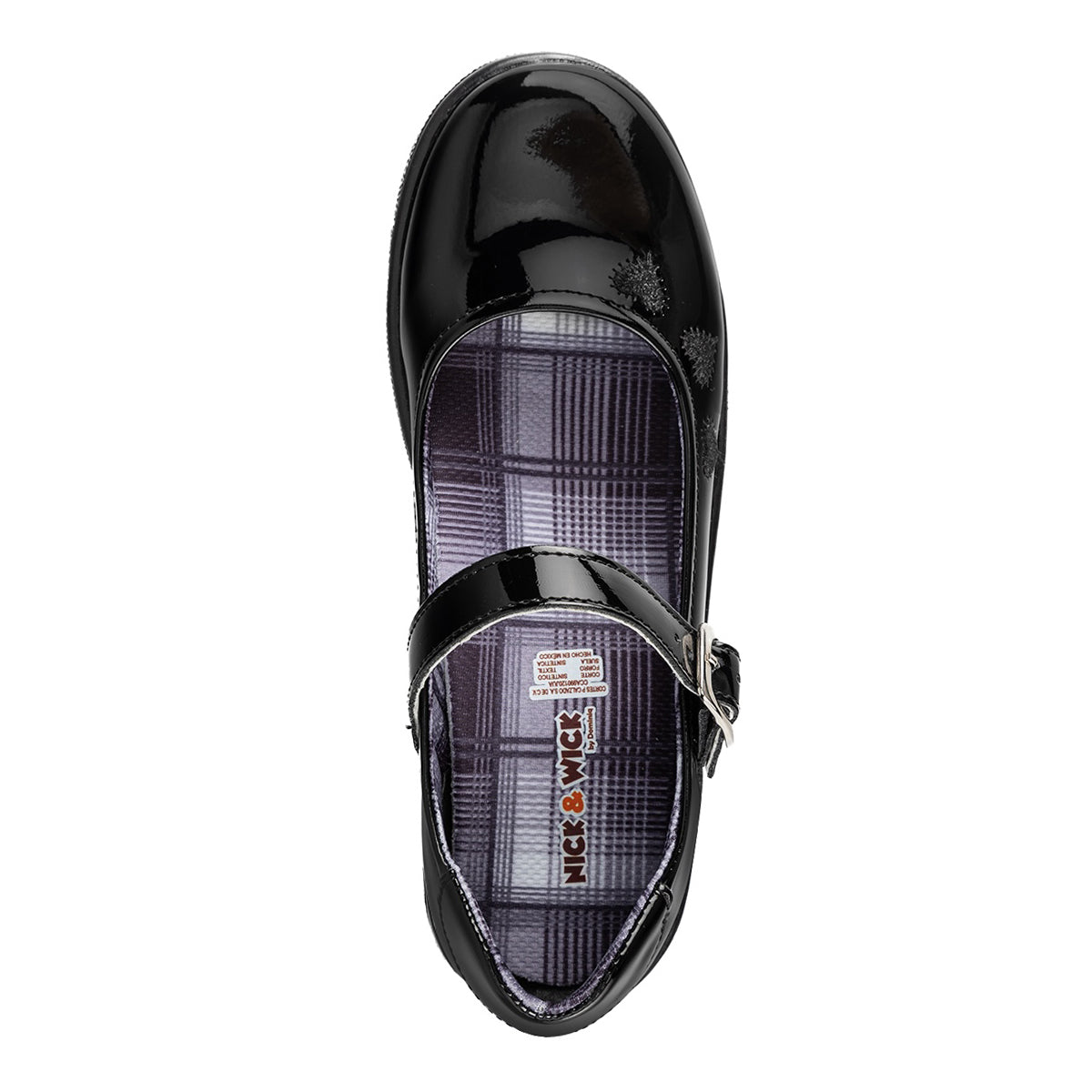 Zapato Escolar Corazón Negro Niña Nick&wick 05361