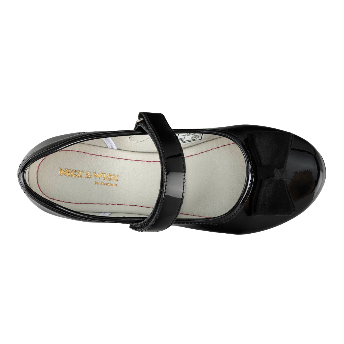 Zapato Escolar Moño Corazón Para NIña Nick & Wick 08970