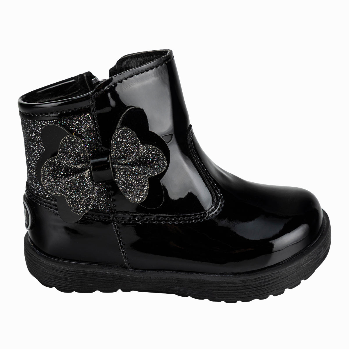 Bota para bebé en color negro de la marca Happy Shoes