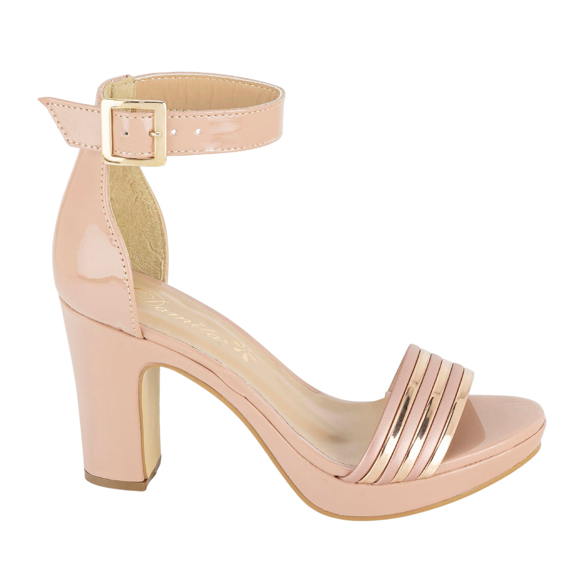 Zapatilla Sandalia Casual Tacón Fiesta Graduación Mujer Damita 06073 Damita Sandalias Damita Calzado con Estilo en México