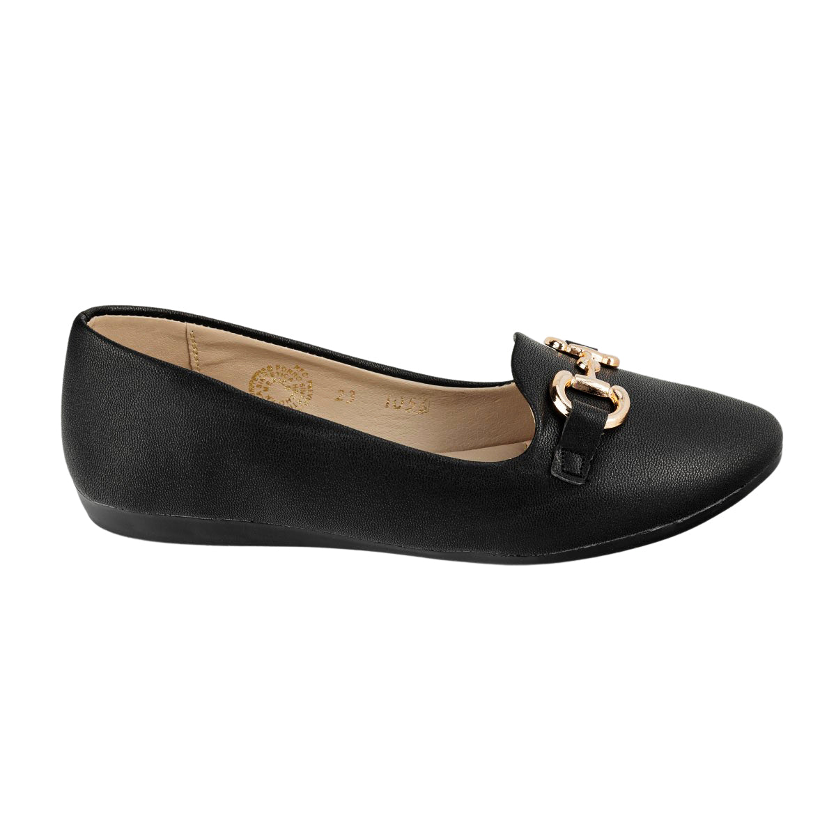 Zapato Casual Hebilla Negro Dama Stampa 05449