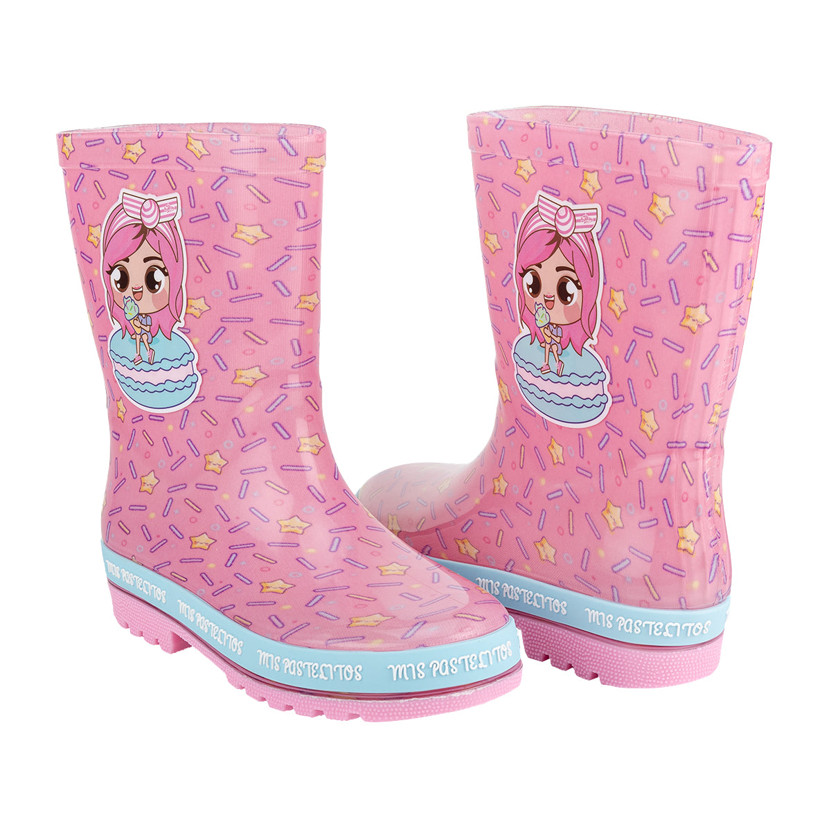 Bota Lluvia Mis Pastelitos Rosa Niña Arra 05224 - Tres Reyes Zapaterías - México