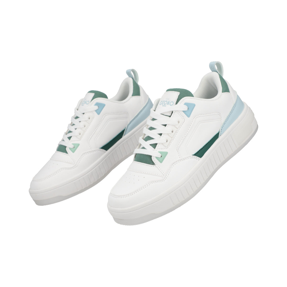 Tenis en color Blanco con detalles en Verde de la marca Capa de Ozono