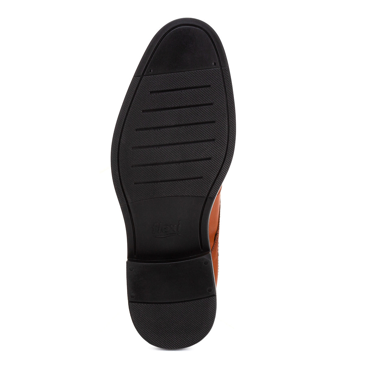 Zapato Cómodo Derby Para Hombre Flexi 03251/52 Negro-Tan