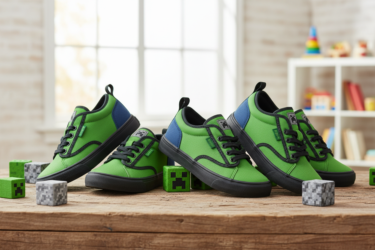 Tenis Minecraft para niño: guía de tallas y modelos