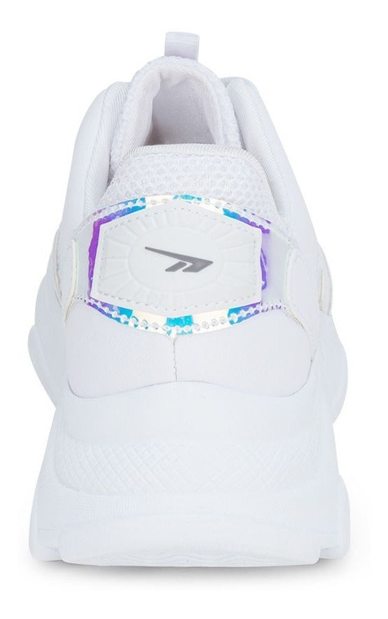Tenis Blancos Casuales Plataforma Dama Tornasol Neo Sport 02962
