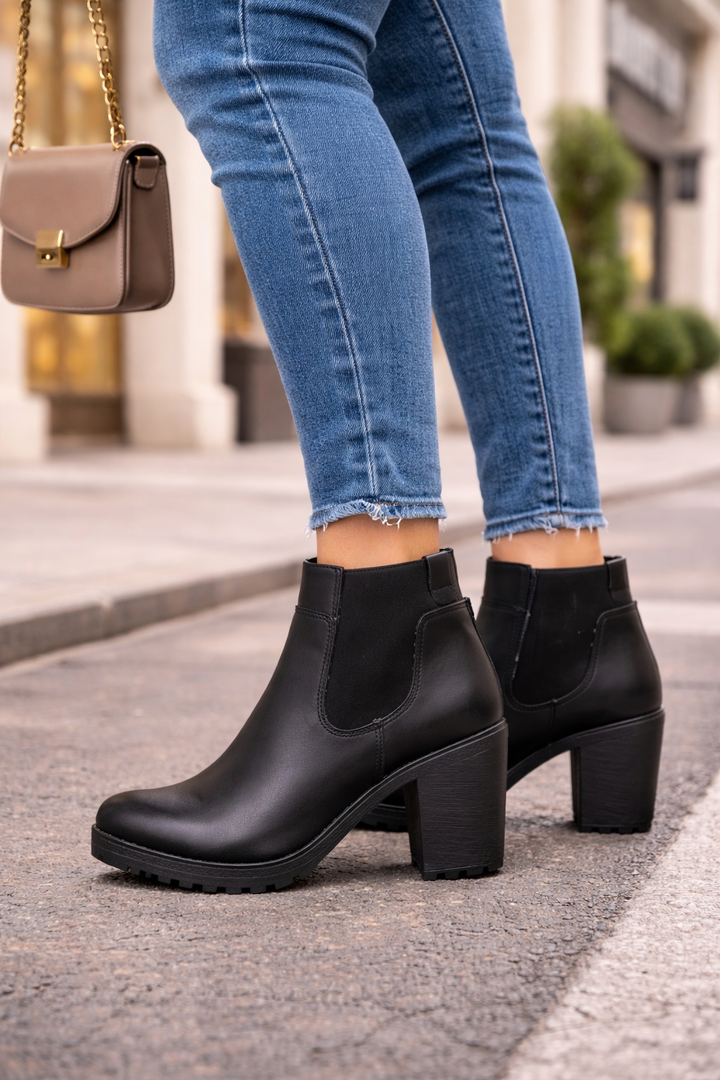 Bota Botin Moda Casual Ante Para Mujer Dkhhappy 00966