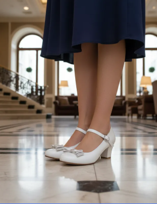 Zapato Clásico Vestir Moño Niña Caramel 02068