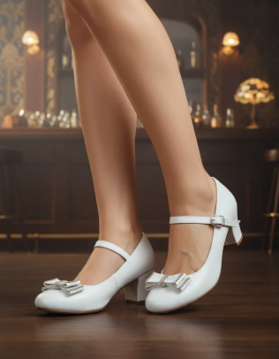 Zapato Clásico Vestir Moño Joven Caramel 02069