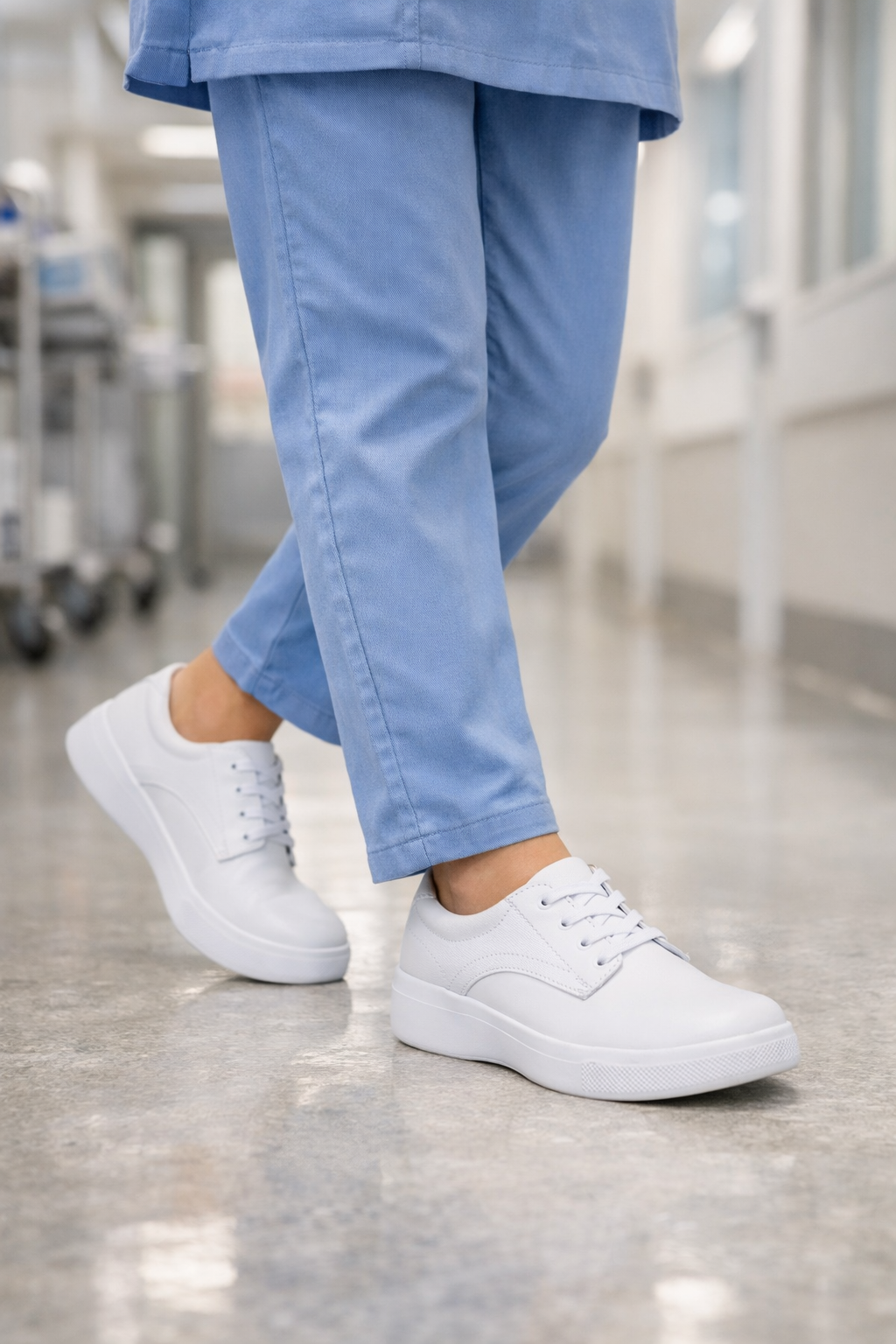 Zapato Servicio Para Mujer Blanco Gala 03093