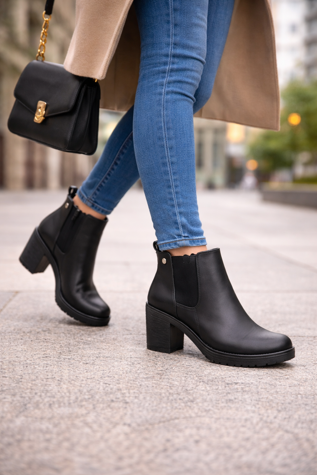 Bota Casual Tacón Para Mujer Fusión 04047