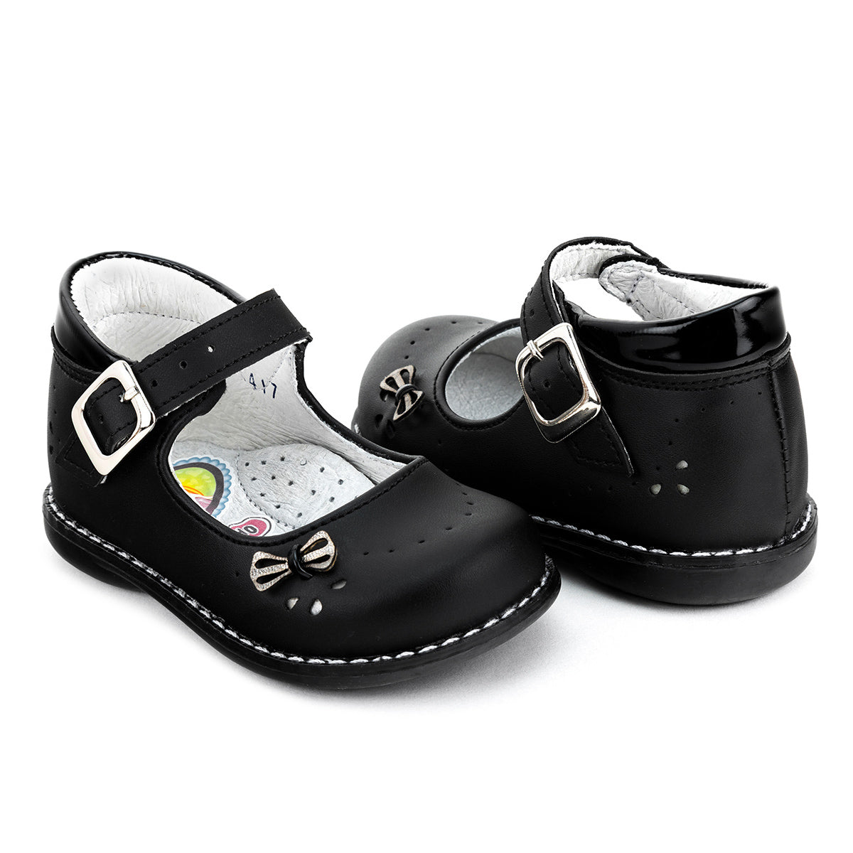 Zapato Moda Negro Moño Niña Lucho 04355