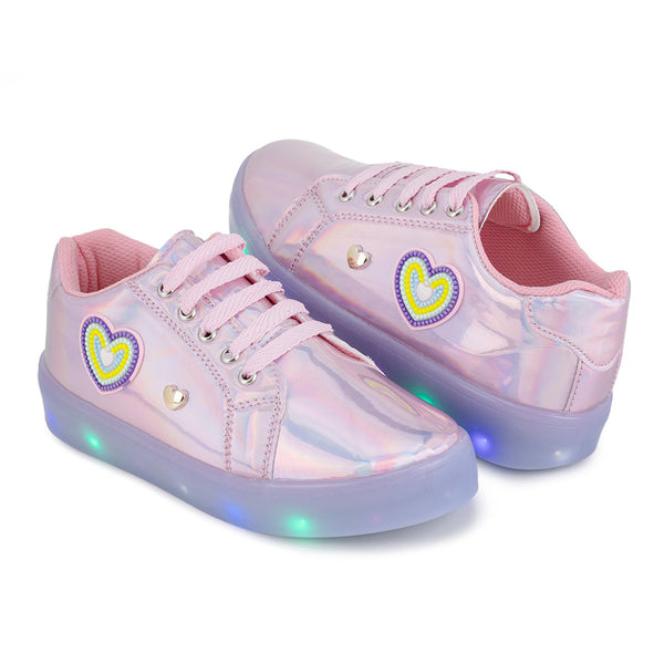 Tenis Corazón Luz Led Niña Stampa 04822