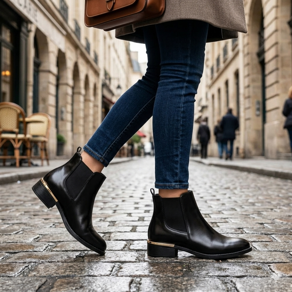 Botín Moda Casual Tacón Para Mujer Fusión 06089