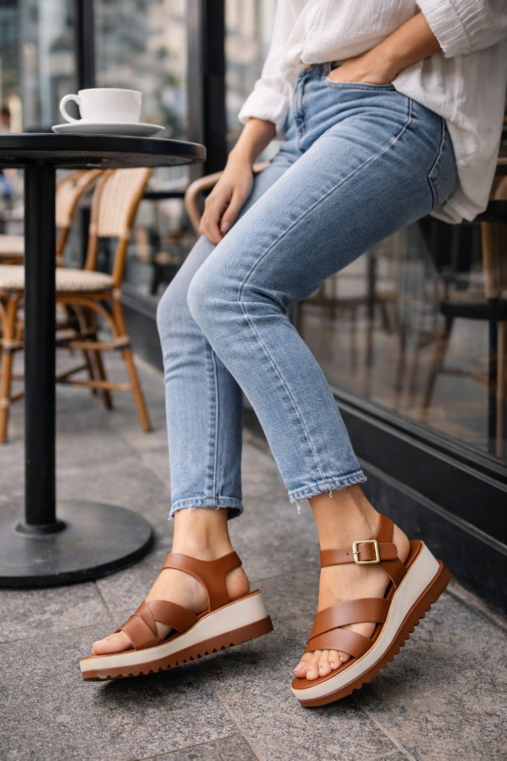 Sandalia Casual Piso Para Mujer Perugia 07057