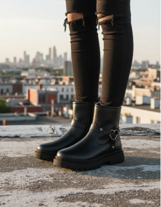 Botín Corazón Casual Niña Bambino 07848