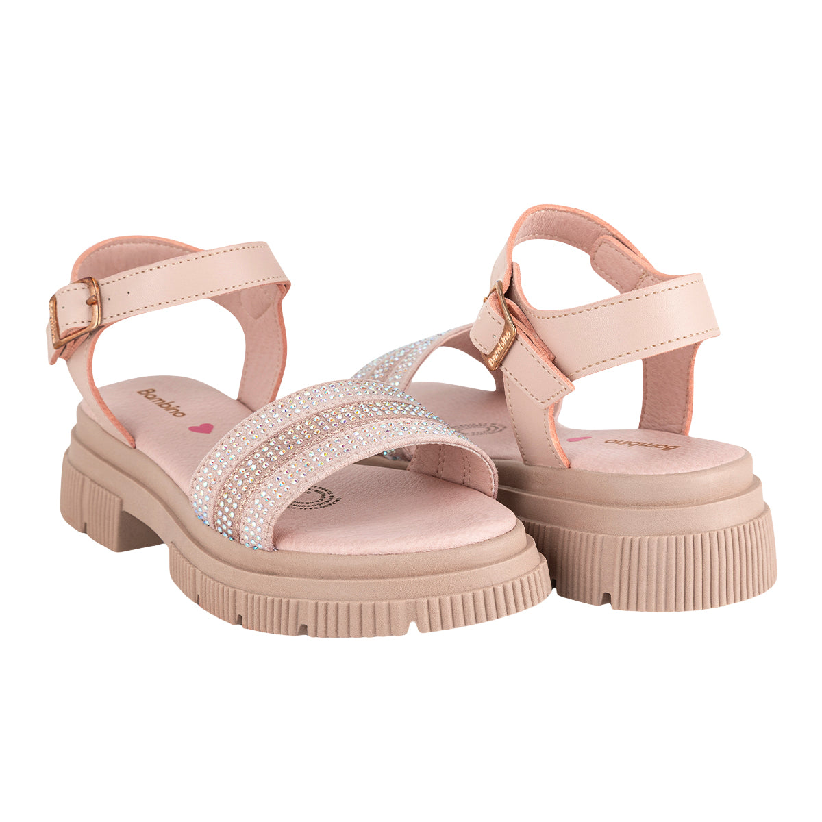 Sandalia Plataforma Track Para Niña Bambino 08483