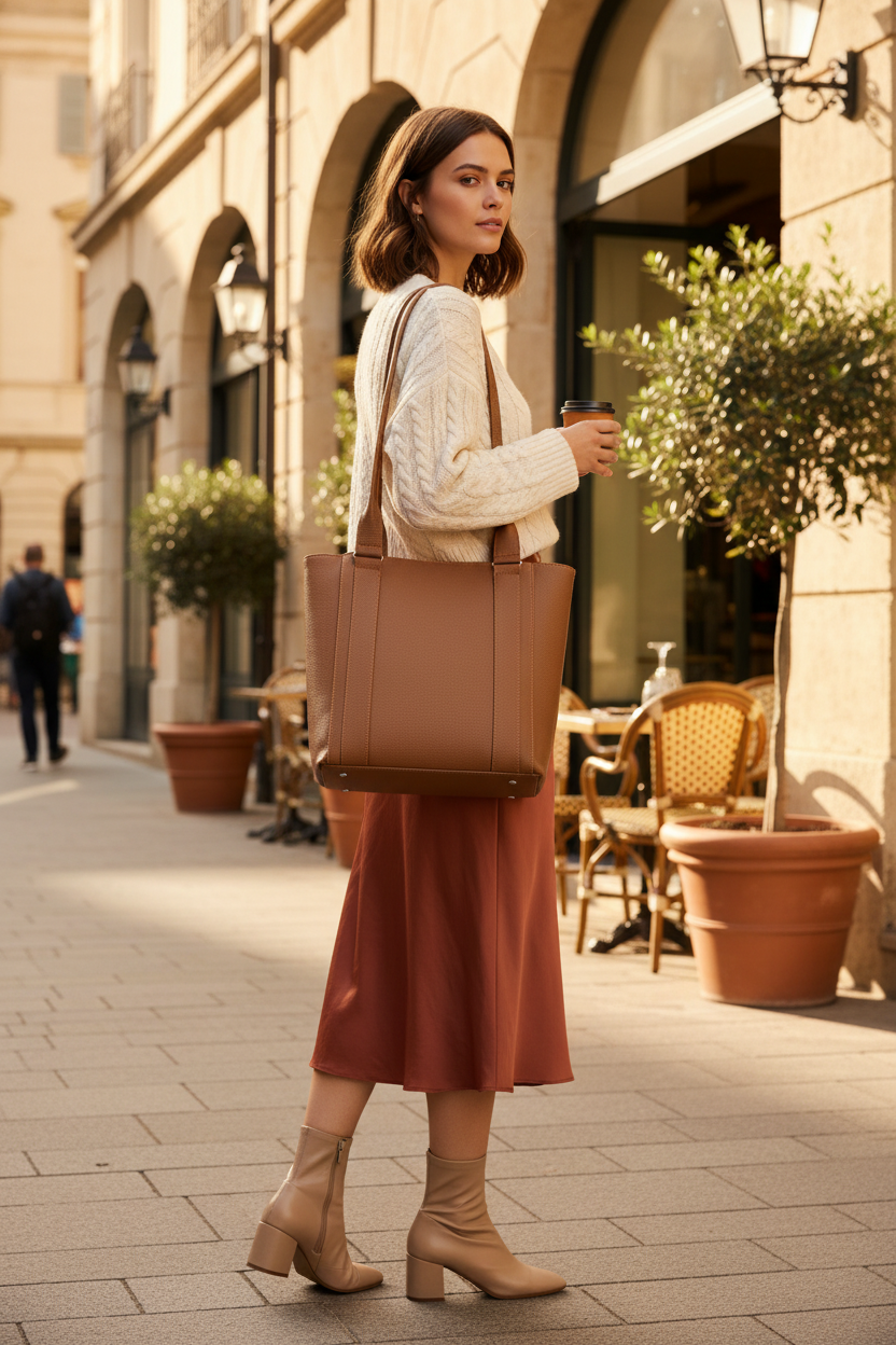 Bolsa Tote Clásica De Hombro Para Mujer Roger 06646-6647