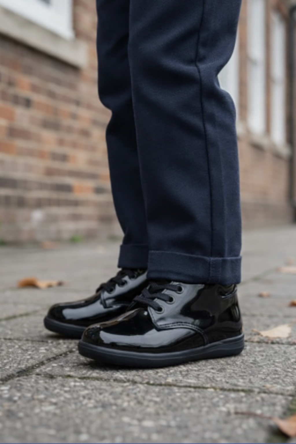 Bota De Charol Escolar Para Niño Dogi 08535