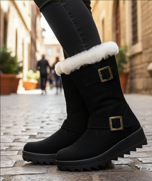 Botas Invernales Hebillas Para Mujer Itzel 08374-08375