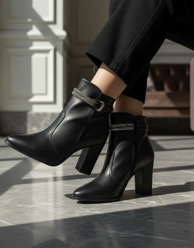 Botín Casual Tacón Ancho Para Mujer Beira Rio 07143-07144