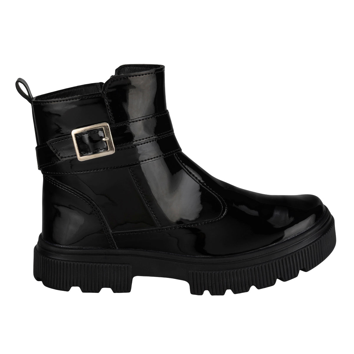 Botín Urbano Charol Hebilla Ajustable Para Niña 09275