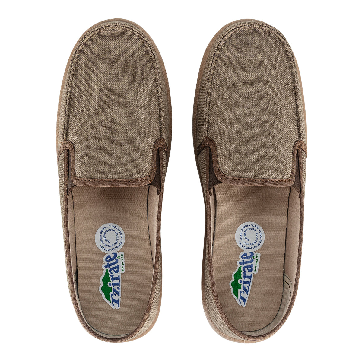 Pantufla Mocasín Slip-On Lona Para Hombre Tzirate 09507