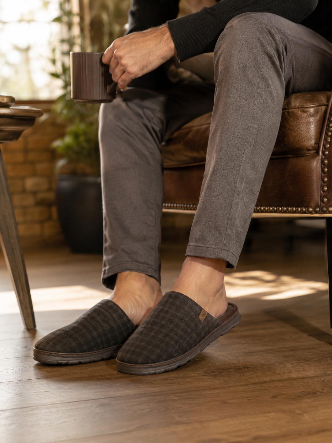 Pantuflas De Descanso Tipo Zueco Para Hombre 09006