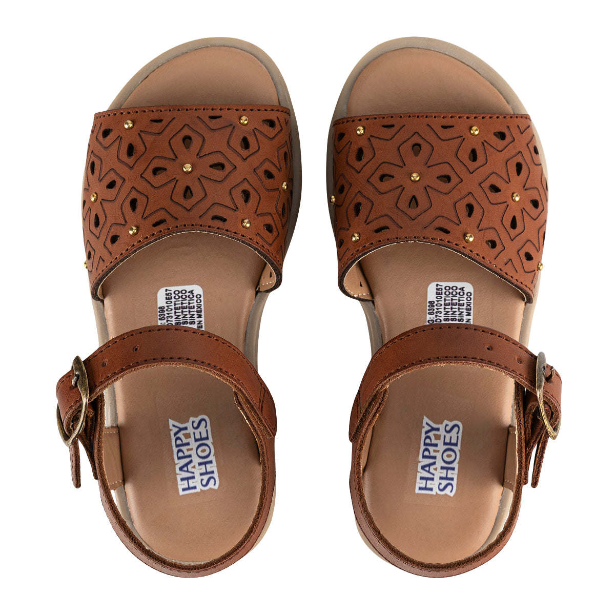 Sandalia Happy Shoes Para Niña Calada 08473 - Tres Reyes Zapaterías - México