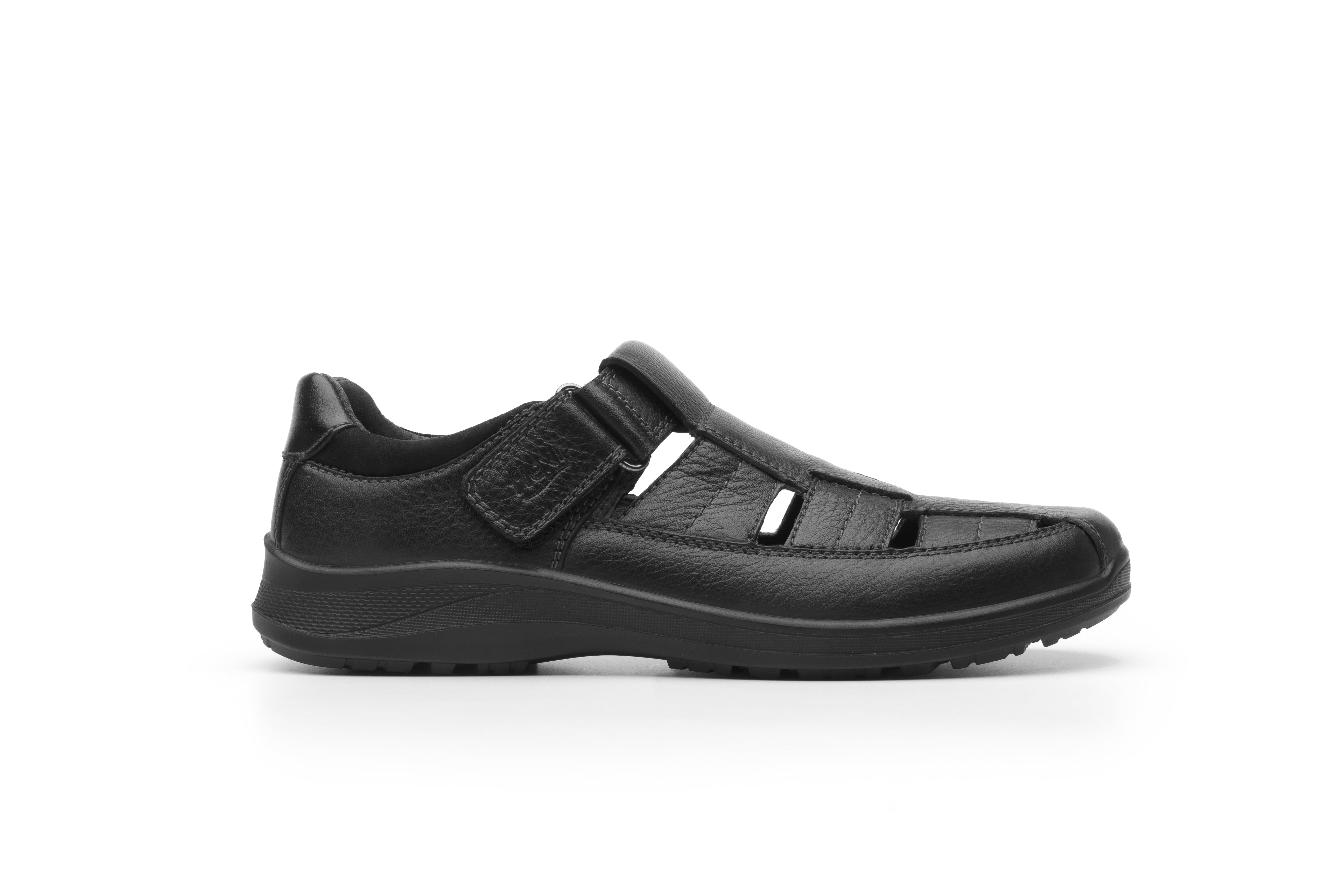 Sandalia Con Piel Graneada Flexi Para Hombre 00115-116