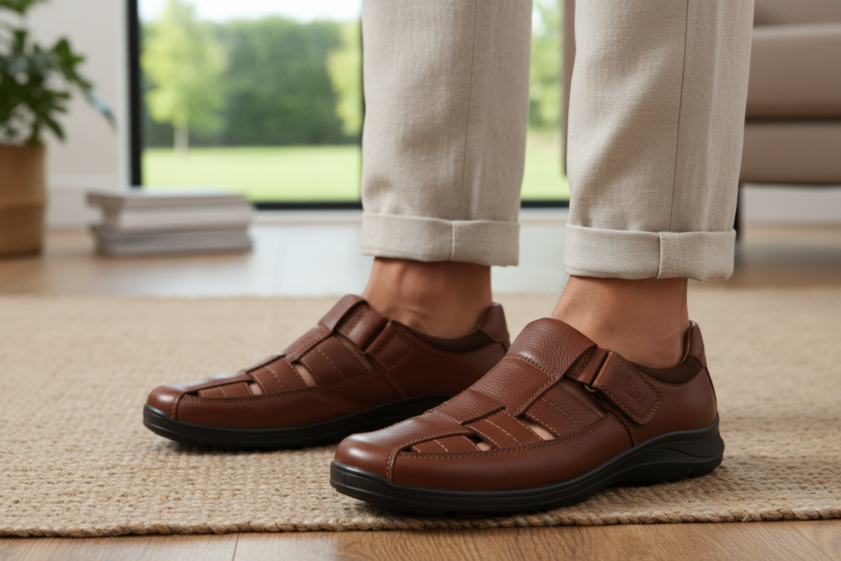 Sandalia Flexi Para Hombre Con Piel Graneada 00115-116 Flexi Sandalias Flexi Calzado con Estilo en México