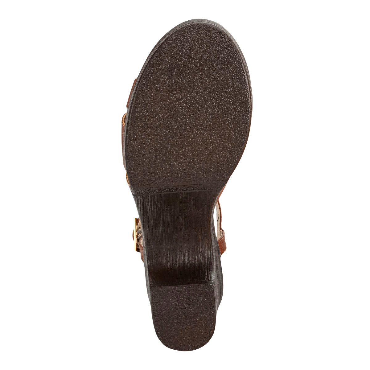 Sandalia Happy Shoes Para Mujer Cuña Marrón 08412