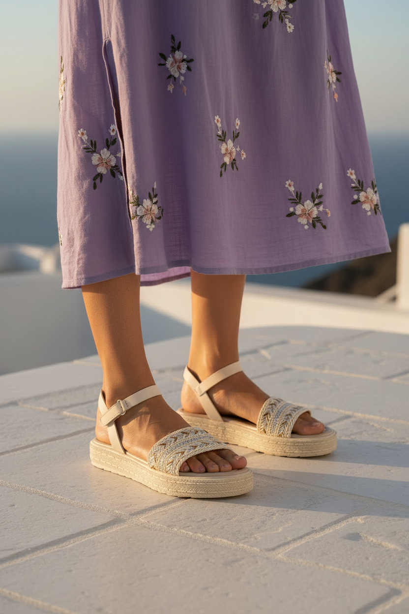 Sandalia Platform Trenzada Para Nina Blasito 08552