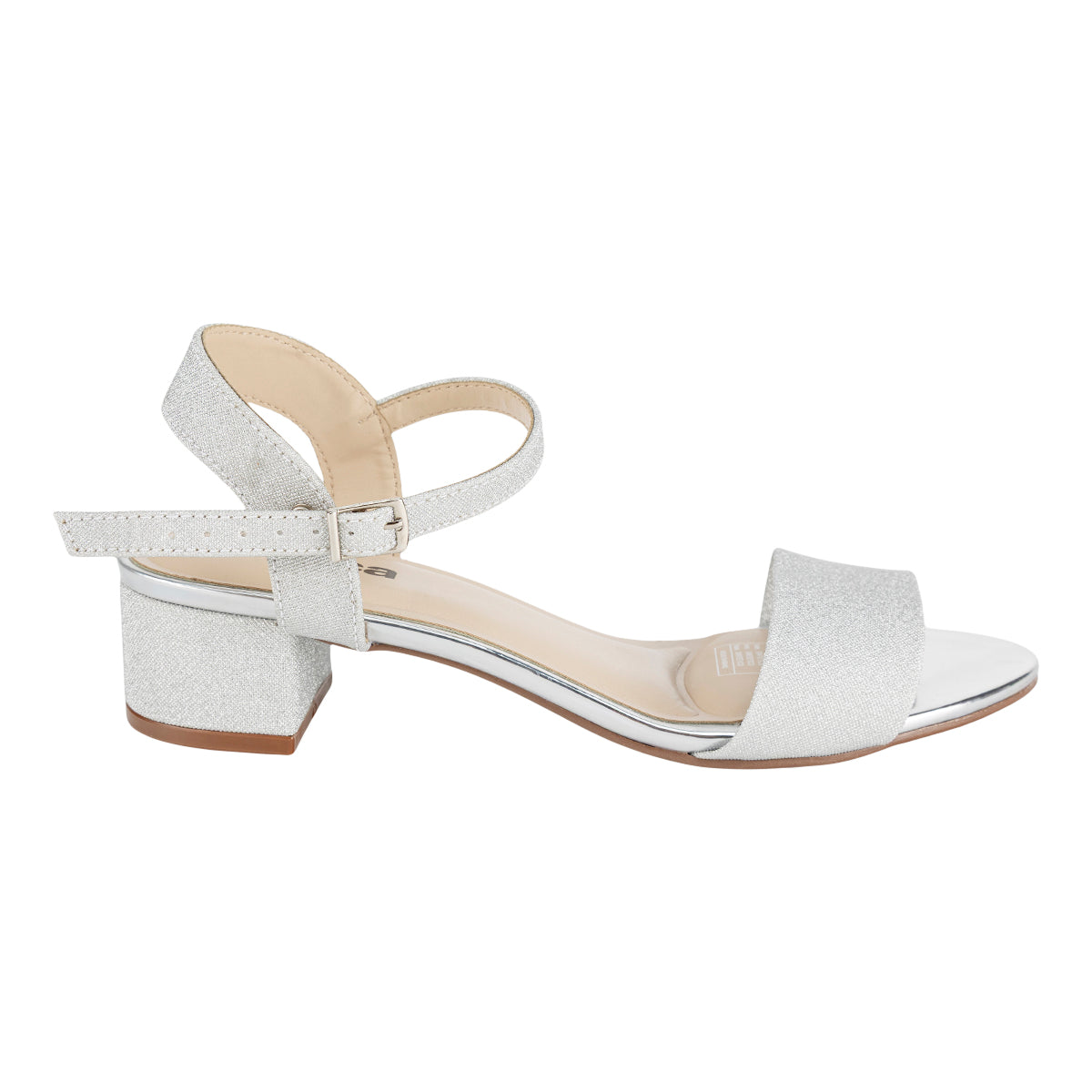Sandalia Silver Glitter Para Mujer Moleca 08130-31