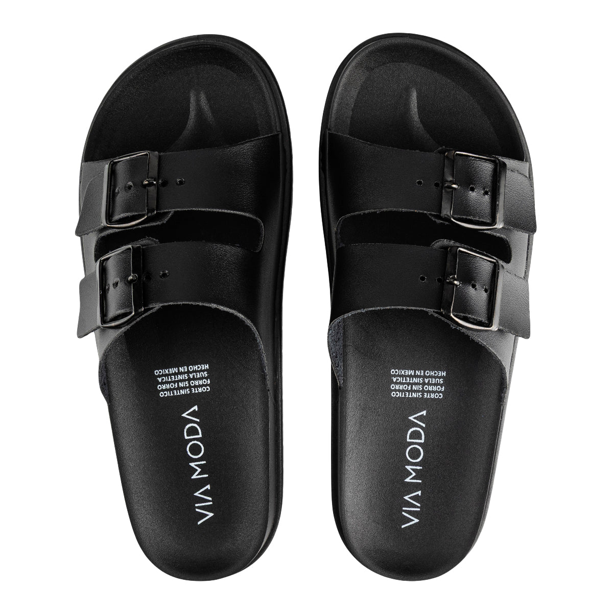 Sandalia Slide Hebilla Para Hombre Viamoda 08480