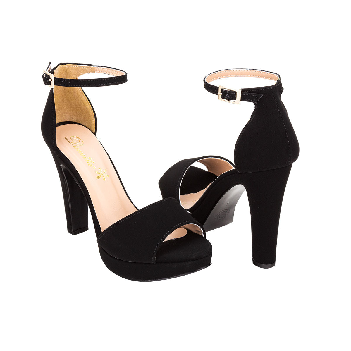 Sandalia Zapatilla Vestir Fiesta Graduación Mujer Tacón Alto Damita 02056-02062 Damita Sandalias Damita Calzado con Estilo en México