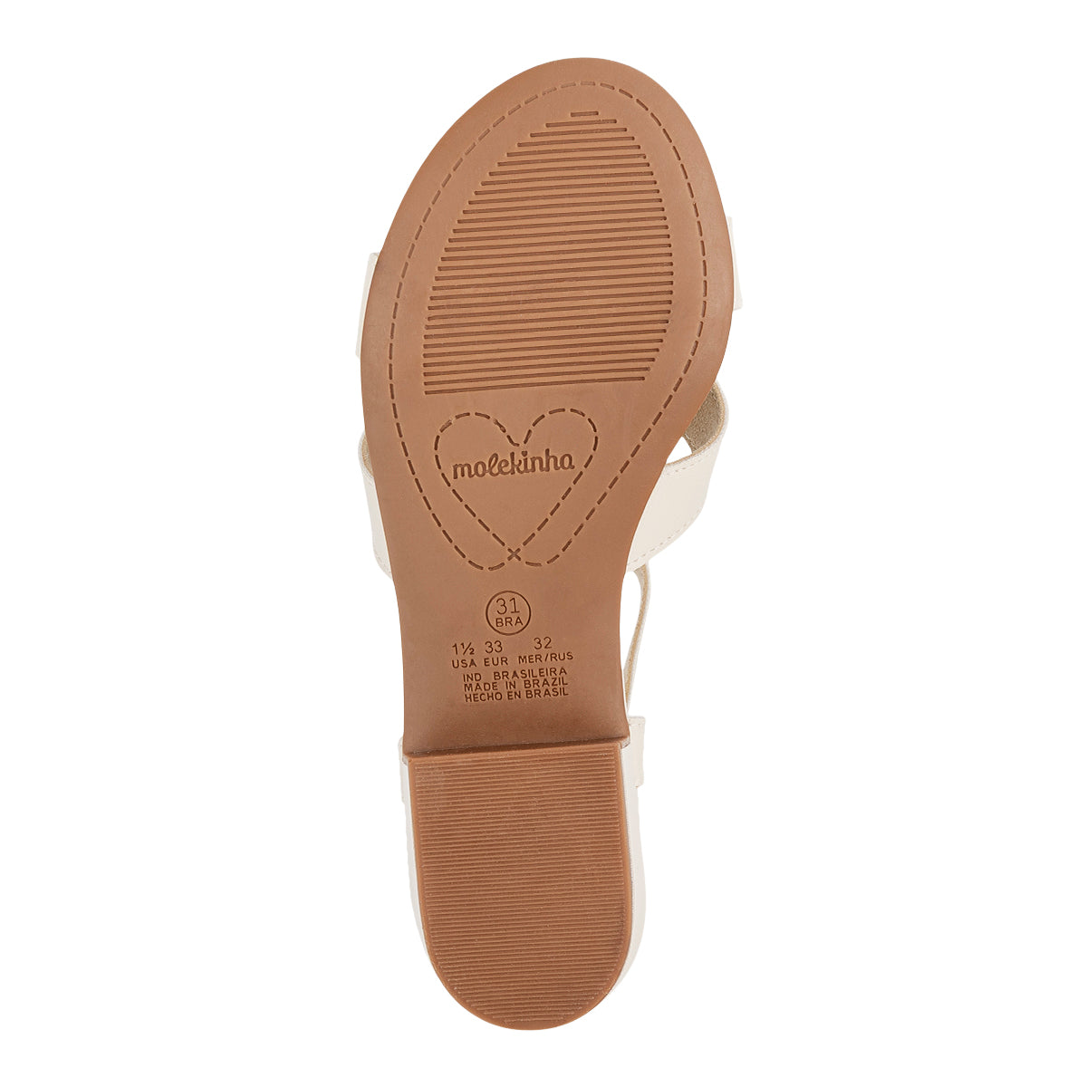 Sandalia Corazón Dorado Para Niña Molekinha 08813