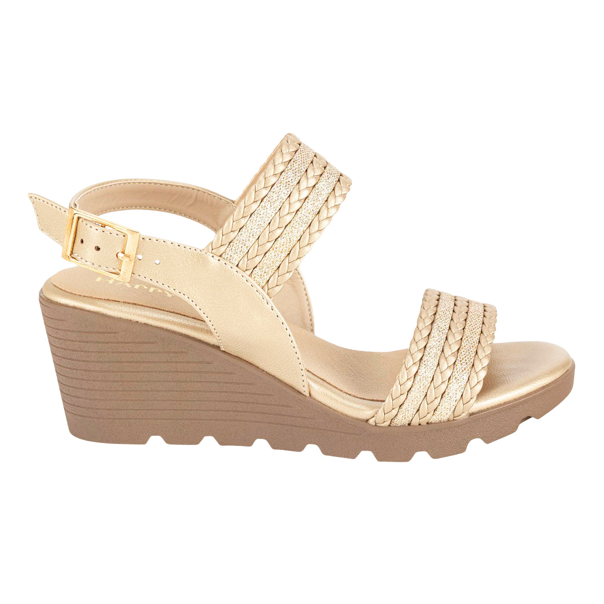 Sandalia Happy Shoes Para Mujer Cuña 08413