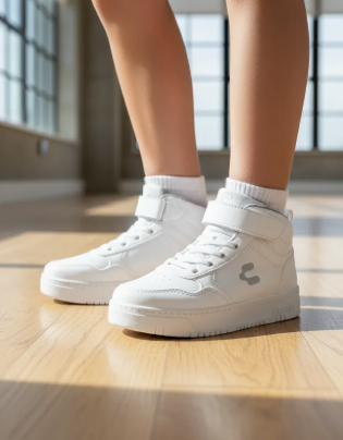 Tenis Blanco Baster Hi City Para Niña Charly 08278-79