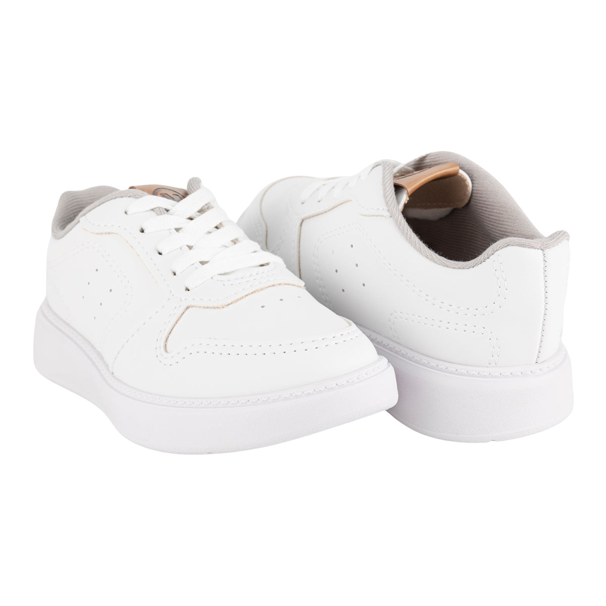Tenis Blancos Escolar Confort Para Niño Molekinho 08933