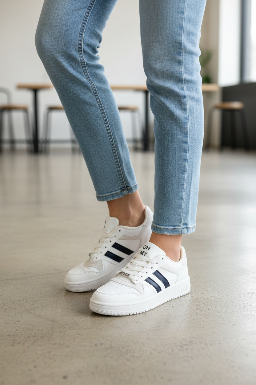 Tenis Blancos Moda Plataforma Para Mujer Gosh 06172 Gosh Tenis Gosh Calzado con Estilo en México