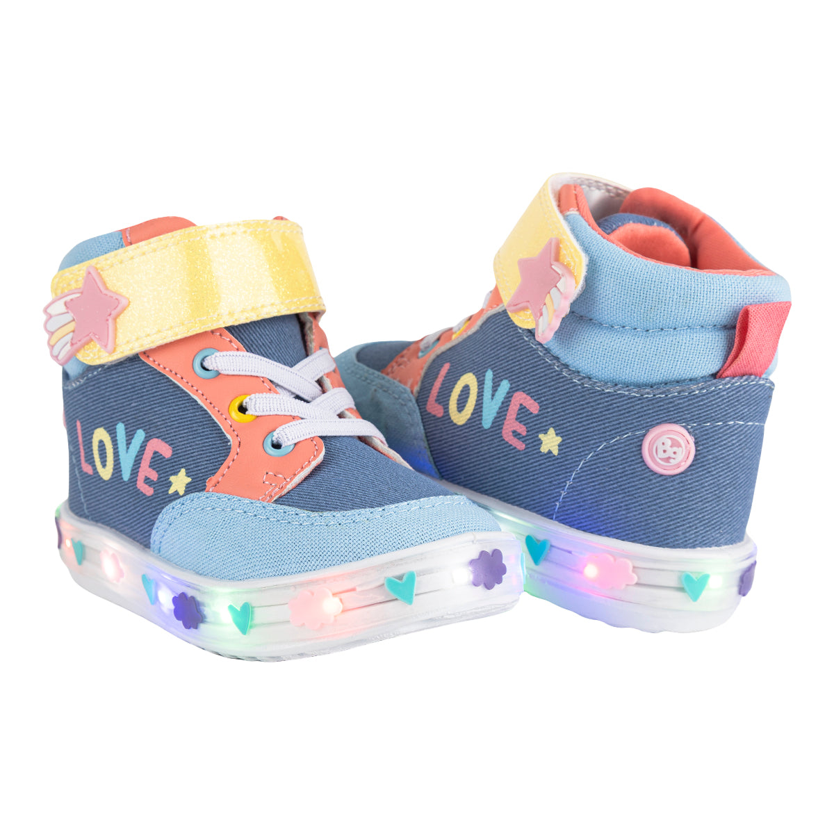 Tenis Bubble Gummers Para Niña Bota Luces Led 09481 Bubble Gummers Tenis Bubble Gummers Calzado con Estilo en México