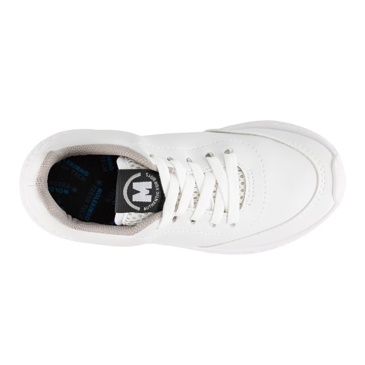Tenis Blancos Escolar Deportivo Para Niño Molekinho 08935
